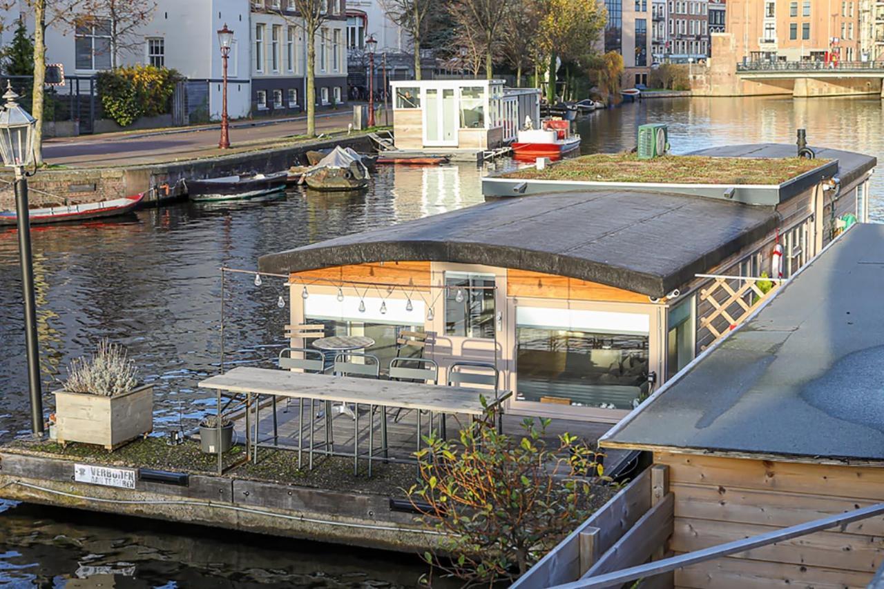 Houseboat Next To Amstel Bed & Breakfast Amsterdam Bagian luar foto